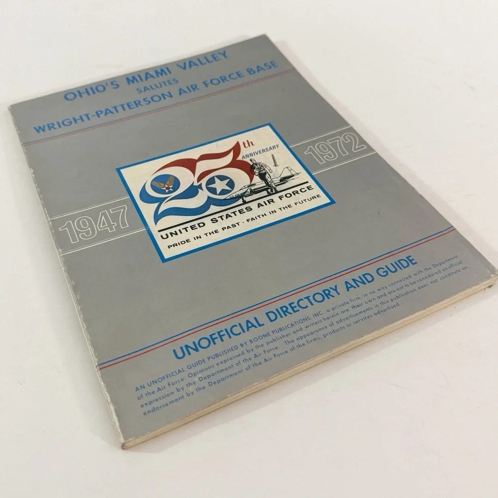 1972 Wright-Patterson AFB 25th Anniversary Directory Guide USAF Dayton Ohio VTG